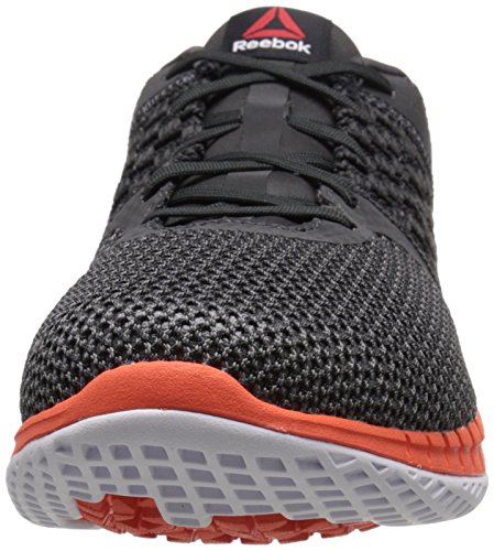 Image of Reebok Men's Zprint Run Running Shoe, Gravel /Shark /Atomic Red /Black Reflective /White /Coal, 14 M US