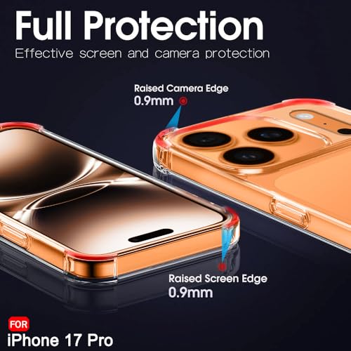 Image of TheGiftKart Crystal Clear Back Cover Case for iPhone 17 Pro | 360 Degree Protection | Shock Proof Design | Transparent Back Cover Case for iPhone 17 Pro (PC & TPU, Transparent Bumper)