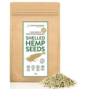1KG Raw Organic Shelled/Hulled Hemp Seeds Hearts Healthy Vegan Snack Rich in Plant-Based Protein, Omega 3&6, Amino Acids…
