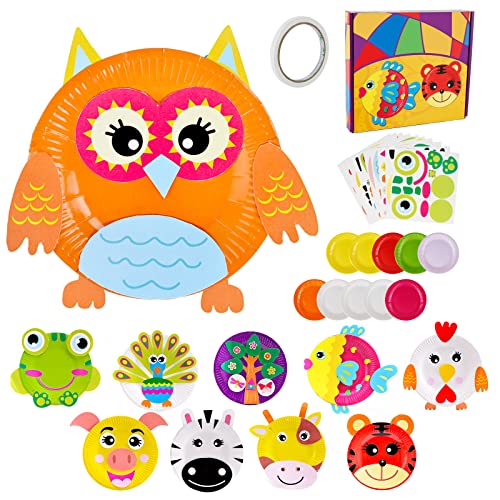 TinkerPlay 20-teiliges Bastelset Für Kinder Ab 3 Jahre - Kreativset Mit Papier & Aufklebern