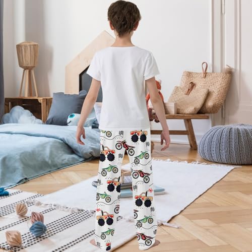 Boy's Pants Extreme Sport Car Trunkpattern Jogger Pants Elastic Waist Long Bottoms Trousers with Pockets 6-14 Years3