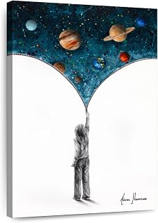 ElephantStock - The Dream Of Space Wall Art - Vertical Canvas Wall Art - Living Room Wall Decor - Painting Dreamscape Canvas Art - White And Gray Decor by Ashvin Harrison - 16" x 24"