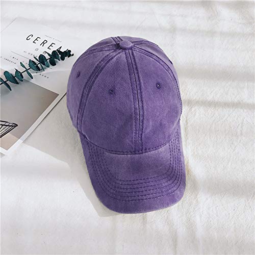 Image of HH HOFNEN Baseball Cap Washed Cotton Unstructured Vintage Hat for Men Women | Unisex Sports Ball Caps Sun Protection Adjustable Outdoor Curved-Brim Dad Hat Classic Plain Cap