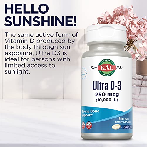 KAL Ultra Vitamin D3 10,000 IU Softgels