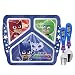 Zak Designs PJMA-2070-B PJ Masks Kids Dinnerware Sets Plate + Flatware 3pc