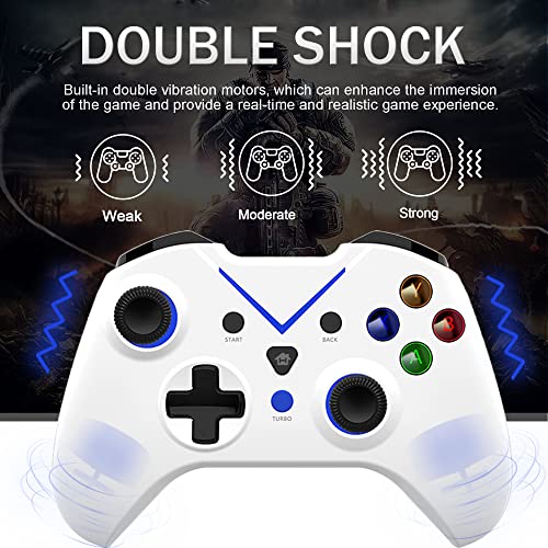 Wireless Xbox Controller For Xbox Series S/X，Xbox One，Xbox One S/X Consoles, Ps3/Pc/Pc 360, Windows 7/8/10/11, Built-In Dual Vibration With 2.4Ghz Connection, Usb Charging, Led Backlight (Blue) #TOP3