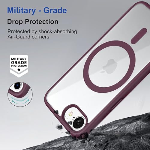 Image of Zapcase Back Case Cover for iPhone 17e | Compatible for iPhone 17e Back Cover | Scratch-Resistant Back Cover | Wine Red