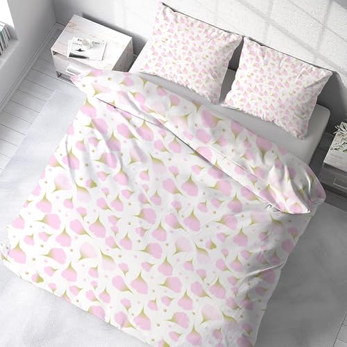 Housse de couette 200x200 anti-plis avec fermeture éclair pour parure de lit rapide