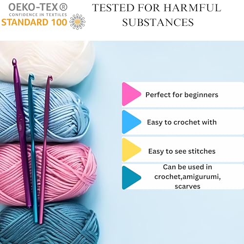 Image of HILUSH Hobby,Wool Yarn dk Acrylic Hand Knitting Yarn Ball (100g /1 Ball),Suitable for Craft amigurumi Shade 001 (Brick red)
