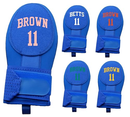 Blue Sliding Mitt with Custom Name & Number Baseball Softball. Baserunner Protection Glove, 17 Font Color Choices and 2 Sizes