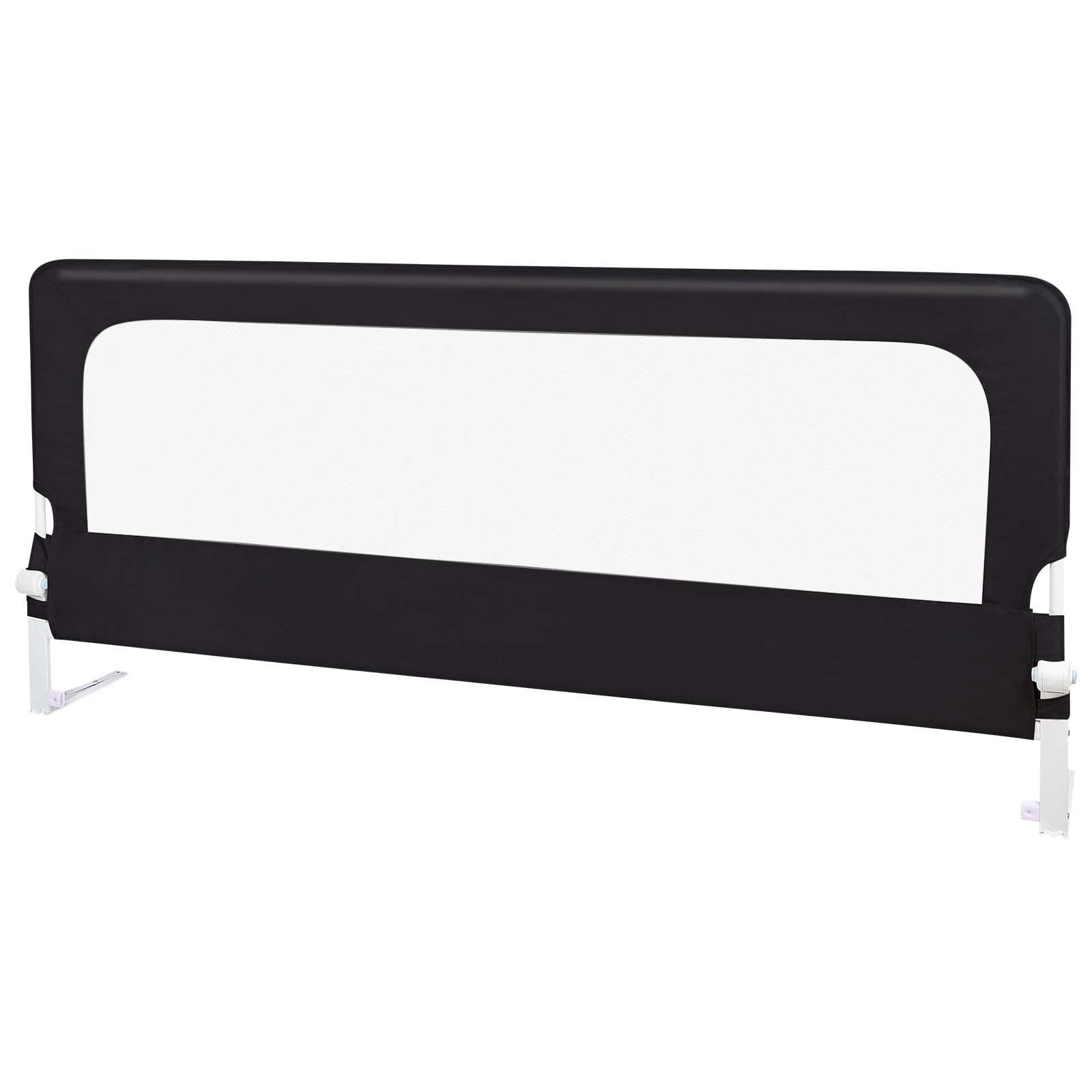 HUOLE Griglia di protezione per letto per bambini, Barriera Protettiva Anticaduta Letto, Richiudibile,pieghevole, protezione da cadute-200 * 70 * 26 cm-nero