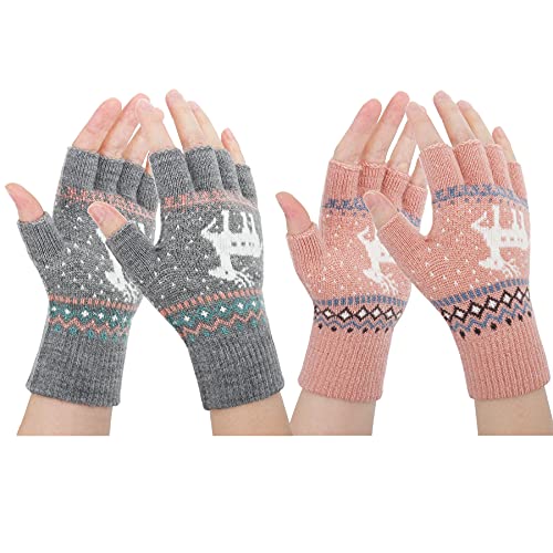 ECOMBOS Guanti Senza Dita Donna - Guanti Donna