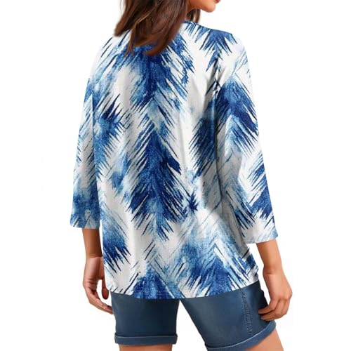 HTHLVMD Womens 3/4 Length Sleeve Tunic Tops Summer Fall Outfits 2025 Three Quarter Sleeve Casual V Neck T Shirts for Women