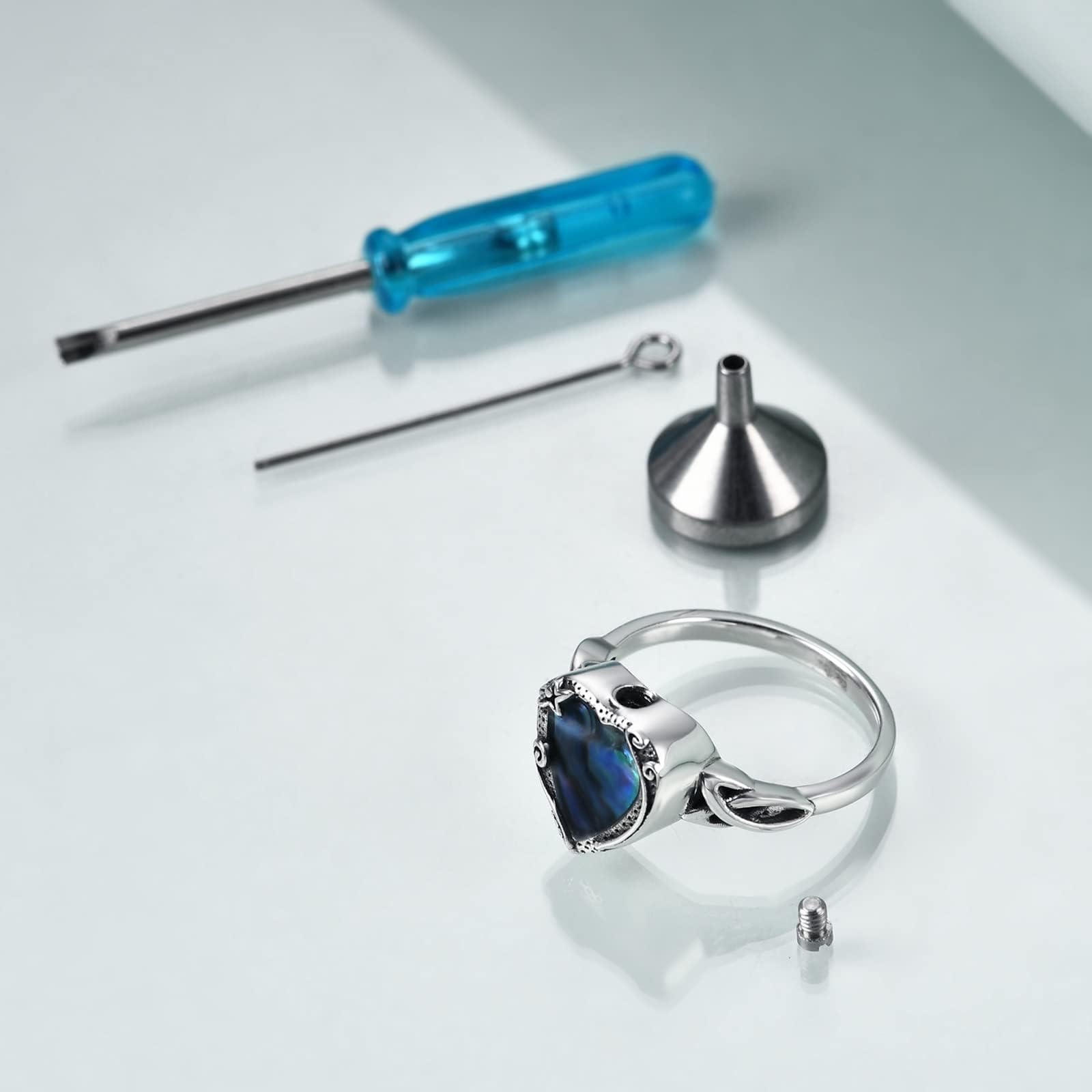 URONE Urnenring für Asche Sterlingsilber Gedenkurnen Schmuck Geschenk für Frauen