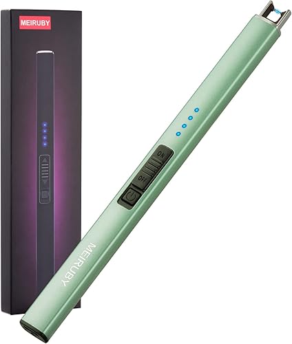 MEIRUBY-Encendedor eléctrico, encendedor de velas recargable USB, encendedor de arco, encendedores para velas, campamento, barbacoa, uso familiar,