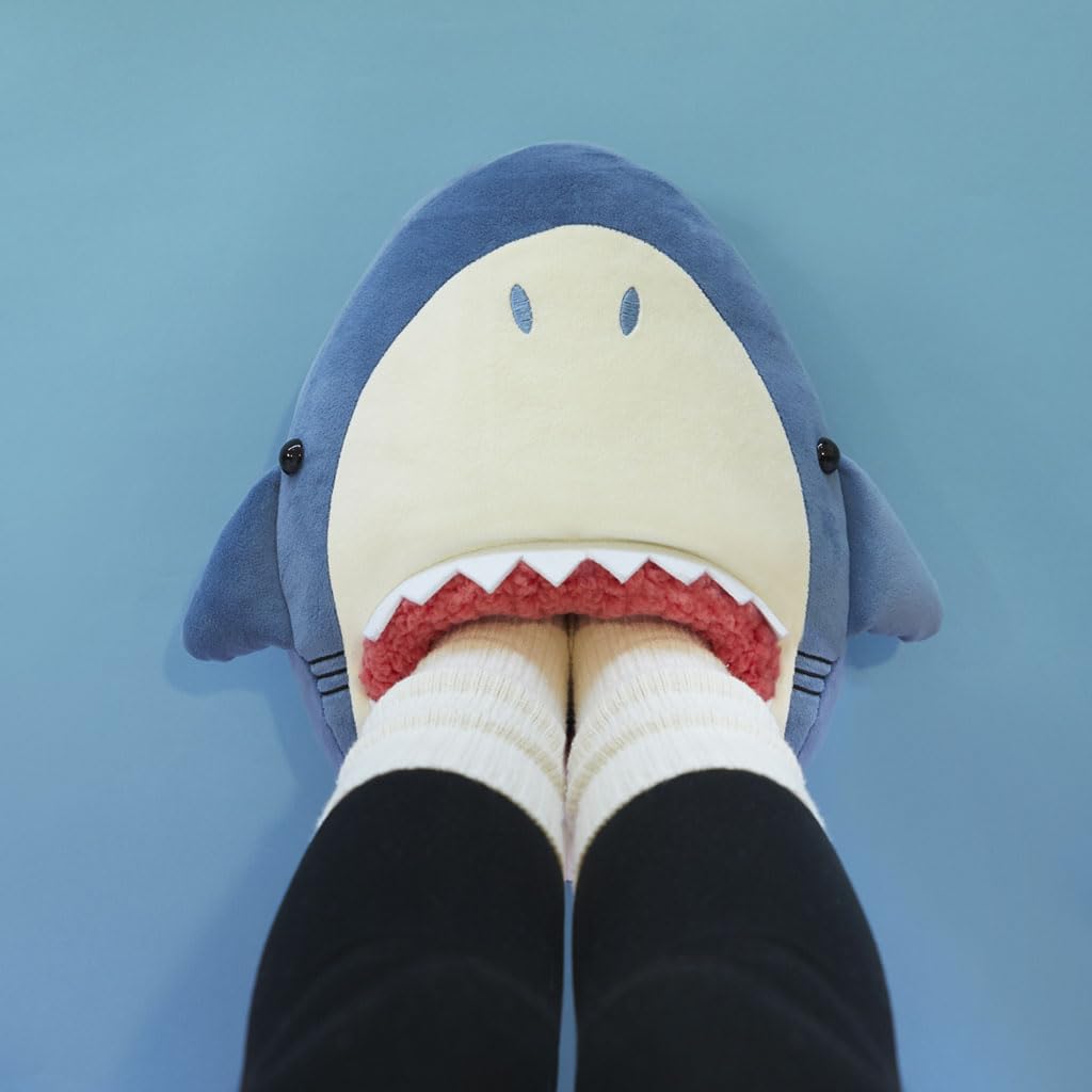 Balvi Scaldapiedi Sharky Colore Blu Uno squalo Si Mangia i Tuoi Piedi Poliestere 37x30x7 cm