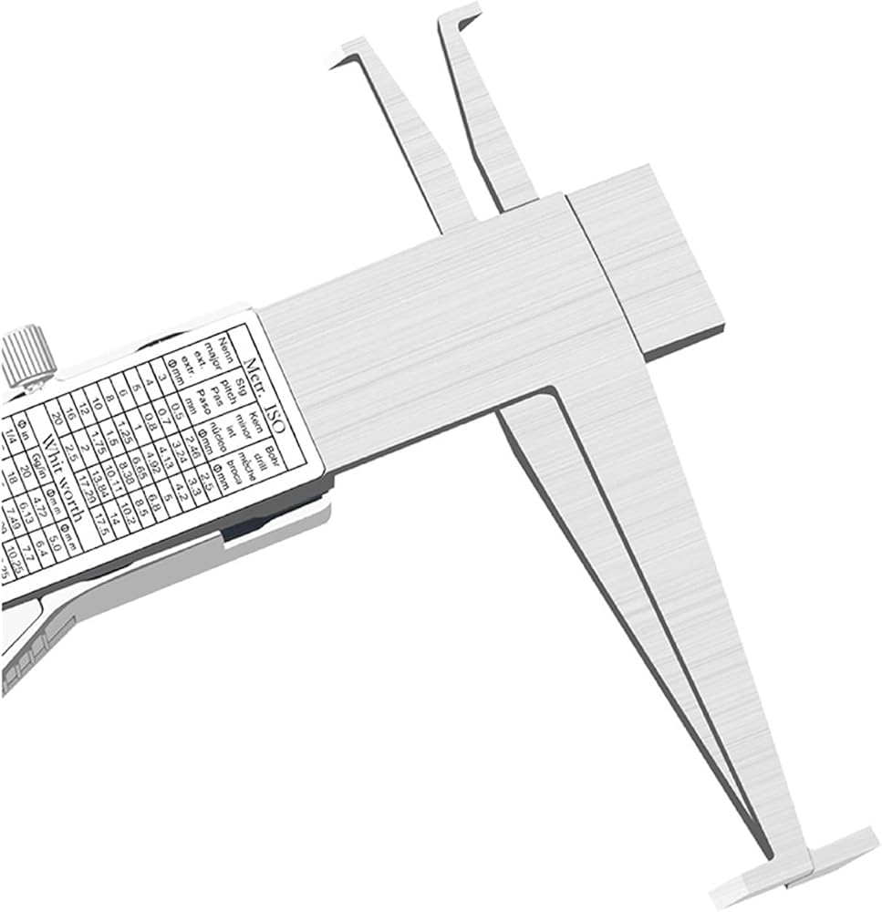 Herramienta de medición de calibrador digital, acero inoxidable, instrumento de medición de precisión con doble ranura interior y pantalla digital