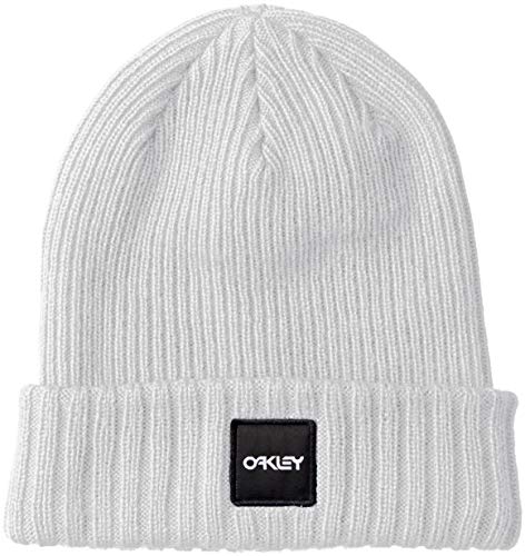 Oakley Men's Ribbed Beanie Hats,One Size,Light Grey