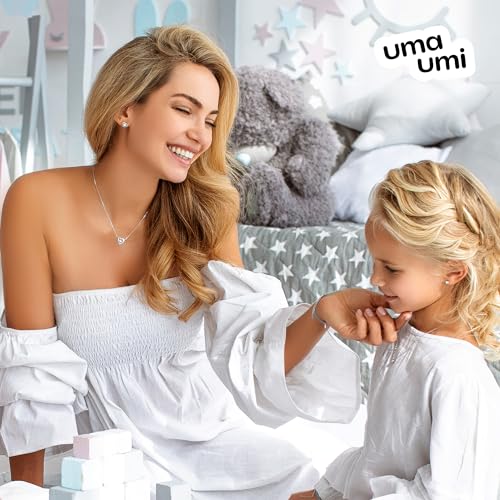 925 Sterling Silver Heart Dancing Stone Stud Earrings for Girls Hypoallergenic Safety Screw Back Rhodium Plated - Heart Stone Gifts Earrings for Baby Toddlers Little Teens Kids Jewelry3