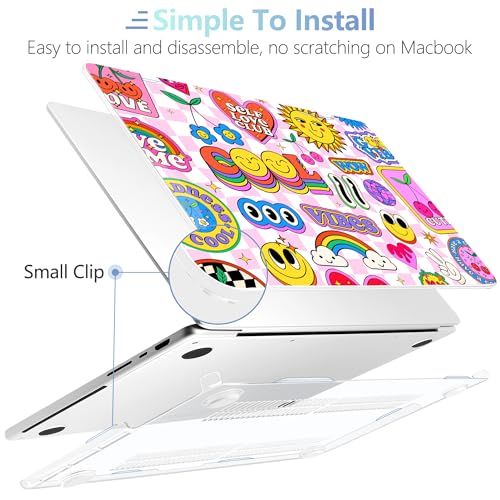 Image of MEEgoodo Case for M5 MacBook Pro 16 inch Case 2026 2024 2023 2021 with M5 M4 M3 M2 M1 Pro /Max Chip, Fit Model A3429 /A3428 /A3403 /A3186 /A2991 /A2780 /A2485, Pattern Stickers