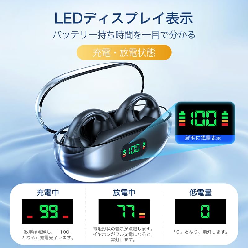 次世代オープンイヤー ワイヤレスイヤホン Amazon.co.jp: イヤホン bluetooth ワイヤレスイヤホン 【2026モデル