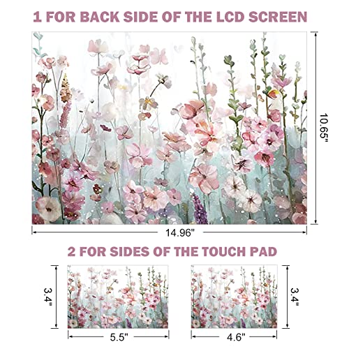 Image of DINKY Laptop Skin Sticker Decal, 12 inch 13 inch 13.3 inch 14 inch 15 inch 15.4 inch 15.6 inch Laptop Universal Reusable Vinyl Skin Stickers Cover Art Decal Notebook PC Personalized Protector-Wildwill Flora