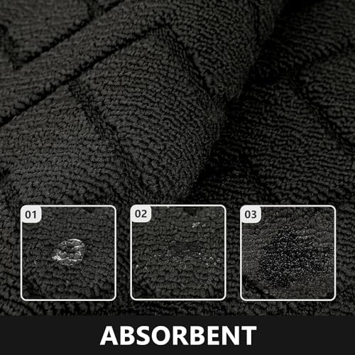 Image of hicorfe Kitchen Runner Rug,20 inchx48 inch+20 inchx32 inch Kitchen Set,Non-Slip Kitchen Mat