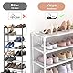Vicye Schuhregal 10 Ebenen, Schuhschrank Metall für 50 Paar Schuhe, Schuhorganizer 155cm Hoch, Schuhaufbewahrung Platzsparend, Schuhablage Weiß für Flur, Wohnzimmer, Eingang