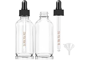 2 Pack Dropper Bottle 2 Oz, Safe for Essential Oils, Leakproof Tincture...