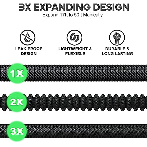 Bommiyan BMYBL-50FT Expandable Garden Hose 50 Ft With 10 Function Nozzle Sprayer, Lightweight Flexible Water Hose thumb #1