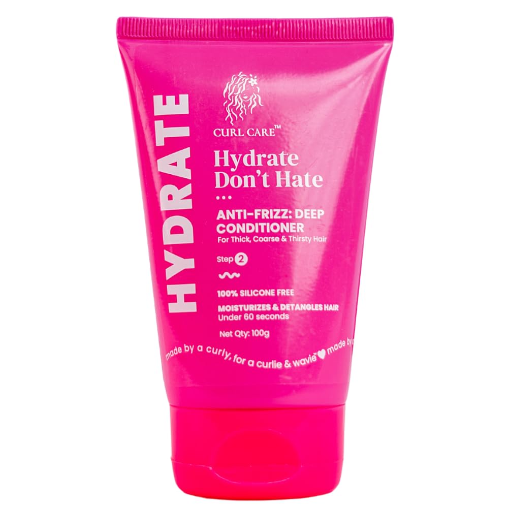 CURL CARE Intensive Hydrating Conditioner | 3-in-1 Hair Mask, Conditioner & Detangler for Curly & Wavy Hair | With Shea Butter, Babassu Oil, Aloe Vera & Coconut Oil | 100 ML