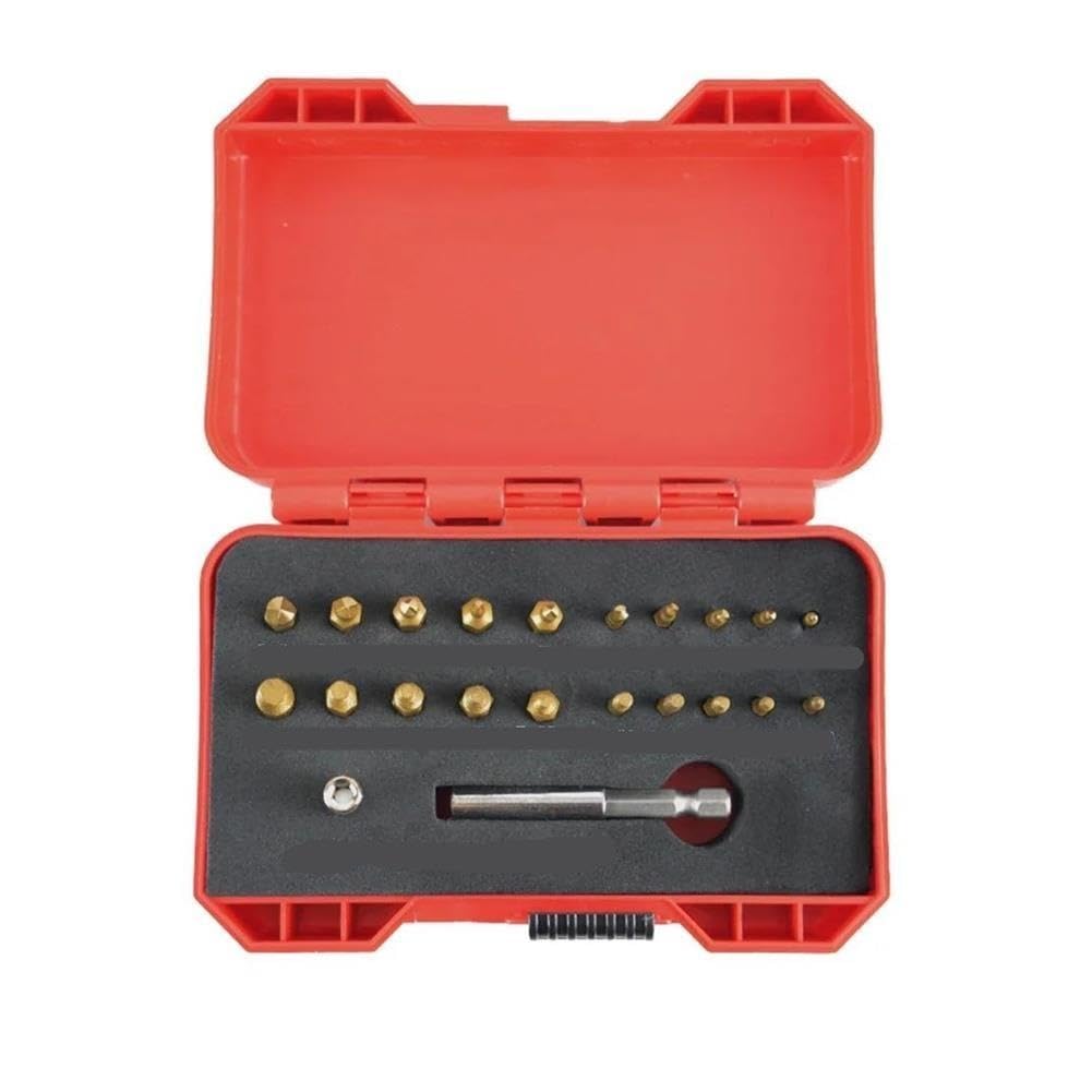 Juego de extractores de tornillos con soporte magnético y adaptador de casquillo for taladros eléctricos