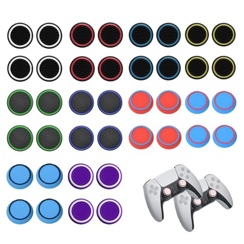 20 Ps5 Controller Stick Aufsätze, Ps5 Controller Zubehör, Ps5 Controller Stick Aufsätze, Thumbsticks Ps5 Controller, Joystick Kappen, Für Xbox One Series Controller(Mehrere Farben)