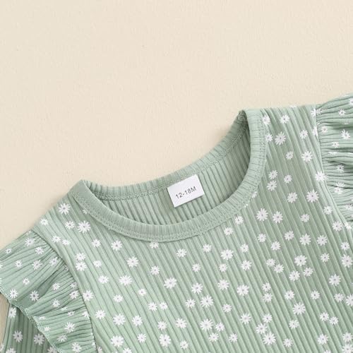 Baby Girl Fall Clothes Set Ruffle Long Sleeve Tops Flare Pants Cute Infant Toddler Outfits 6 12 18 24 Months 2T 3T4