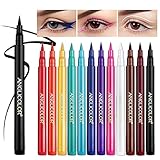Anglicolor Liquid Eyeliner Matte 12 Colors, Colored Liquid Eyeliners Set Waterproof Long Lasting, Hi