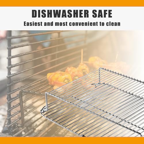 Image of SafBbcue Grill Warming Rack for PK99020 Grill Raised BBQ Cooking Grill Grid for PK Grills Standard Hinged Cooking Grid Accessory Doubles Cooking Surface Area, Grilling for PK Grill Smoker