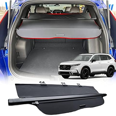 Volcaner Cargo Cover for Honda CRV 2023 2024 2025 Accessories,【Extra Cover/No Gap】 for 2023-2025 Honda CR-V Retractable Trunk Cover Security Shade Shield with Extra Cover for Honda CRV Accessories Cover