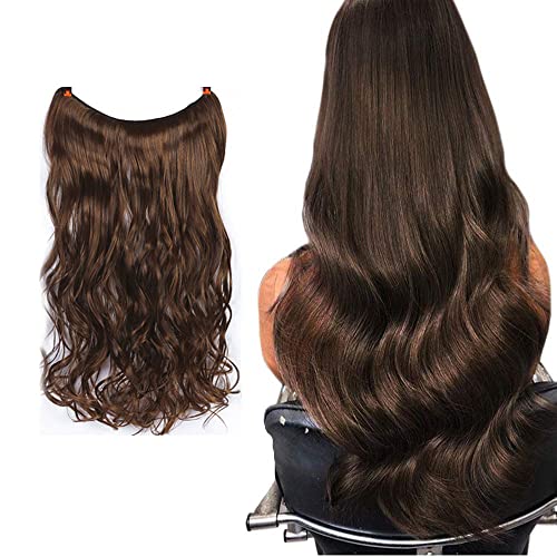 Extensions de cheveux humains #4 brun moyen 45 cm de qualité supérieure