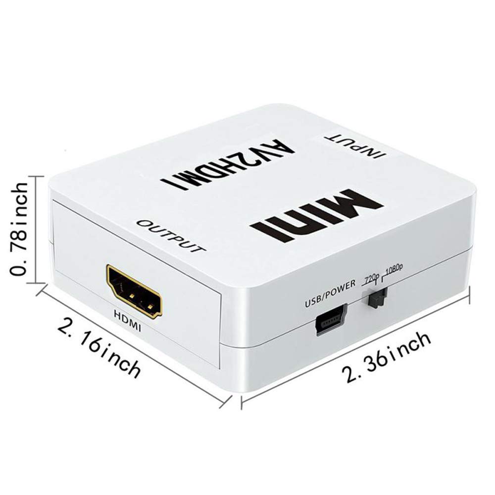 Amazon.co.jp: RCAからHDMI AVからHDMIコンバーター 1080P CVBSから