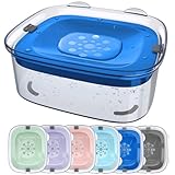 AONKEY 3L Dog Water Bowl No Spill, 101oz Large Spill Proof Dog Bowl Reduce Refill, Anti Splash No Mess Dispenser Dripless Slow Drinking Water Bowl for Sloppy Messy Drinkers (Navy Blue)