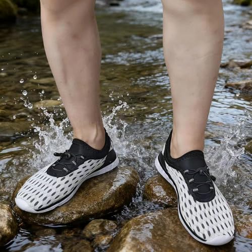 Image of DOUSSPRT Women's Water Shoes Quick Dry for Beach Swim Pool Fishing | Adult Breathable Summer Walk Aqua Sandals for River Athletic Boating Kayaking Diving Sport
