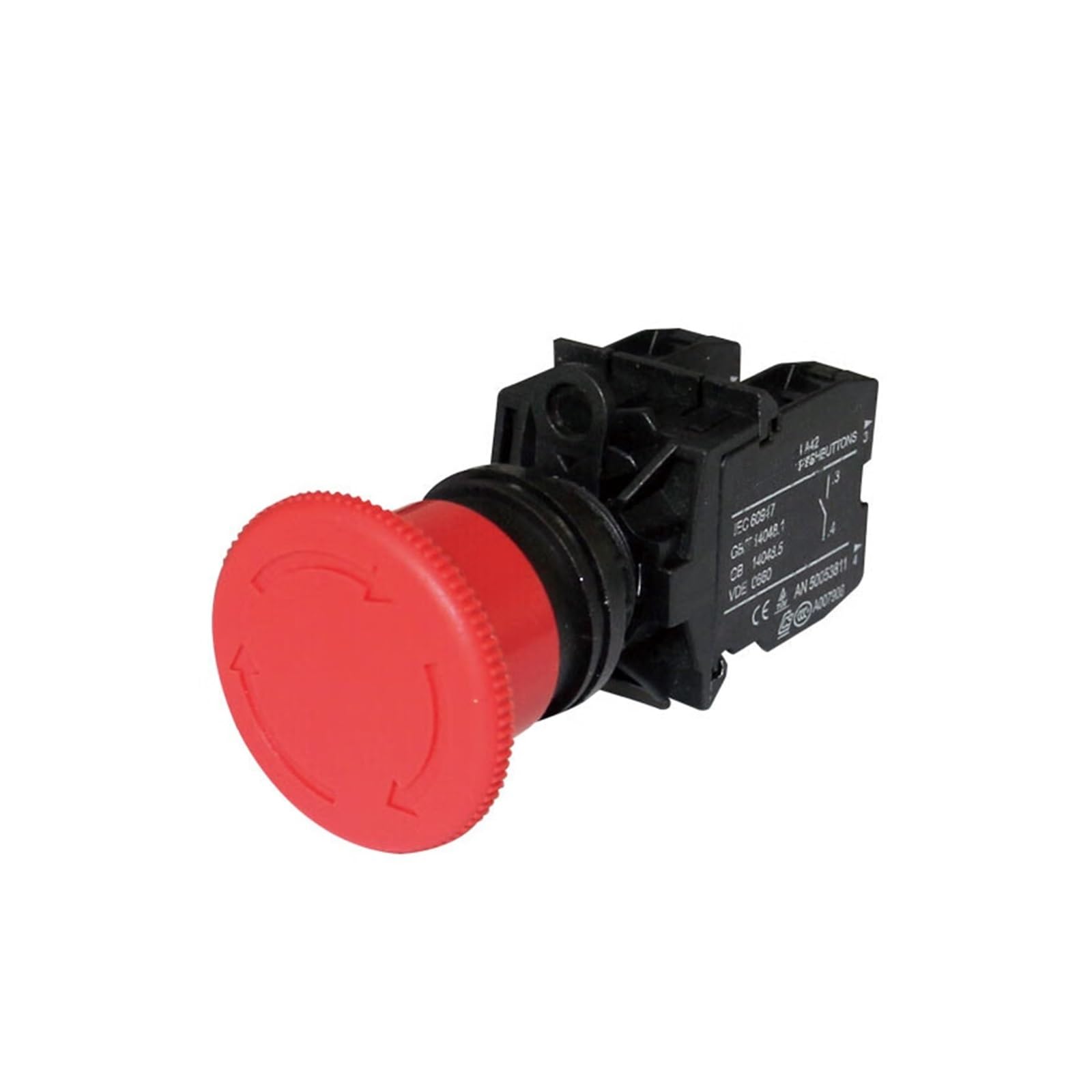 Bouton d'arrêt d'urgence rond, rouge ; LA42J-12/R