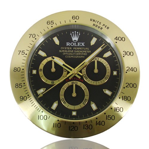 Preisvergleich Produktbild HAOYUN Rolex Mute Wanduhr Gold DAYTONA