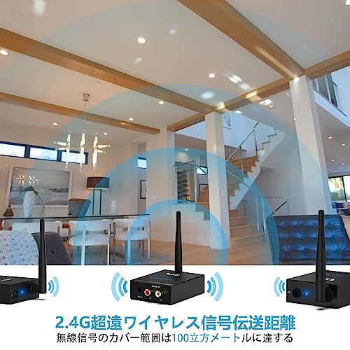1Mii ワイヤレス オーディオ トランスミッター レシーバー RT5066R2 の商品画像 2