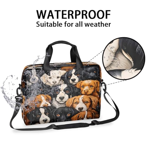 Bolso para laptop 15.6-16 pulgadas con diseño de perros miniatura 3