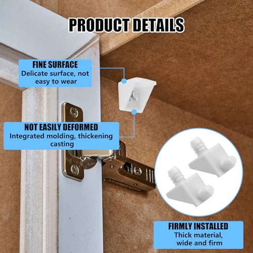 Pack of 24 Shelf Support Pins 101558 for IKEA Pax KOMPLEMENT Billy Komplement Cabinet Shelf Pegs for Cabinet Shelves Transparent PVC and Stainless Steel Shelf Holder Clips with Screws - Image 4
