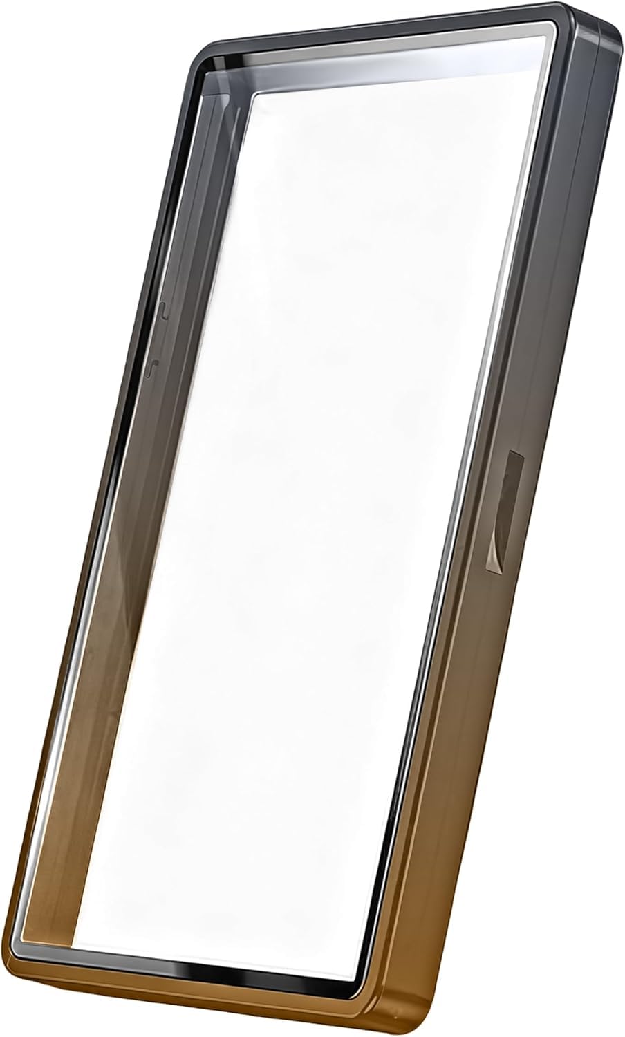 Metal UV Protection Cover Plate for BGS Graded Cards - Robust Aluminium Oxide Glass, Multi-Point Magnetic Closure, Stackable Metal Frame, Black/Gold Gradient
