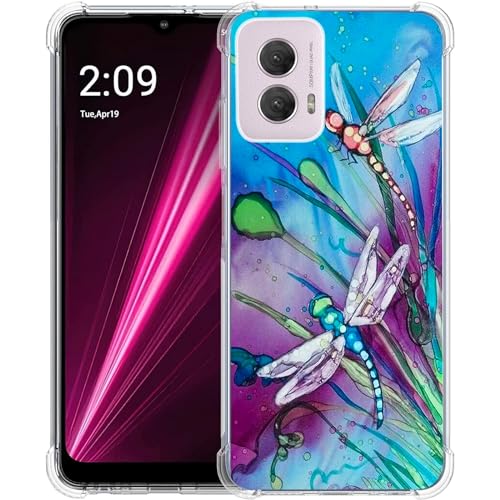 Beaucov Case for Moto G Power 5G 2024,Cute Dragonfly Style Drop Protection Shockproof Case TPU Full Body Protective Scratch-Resistant Cover for Motorola Moto G Power 5G 2024/G Power 5G 2nd Gen