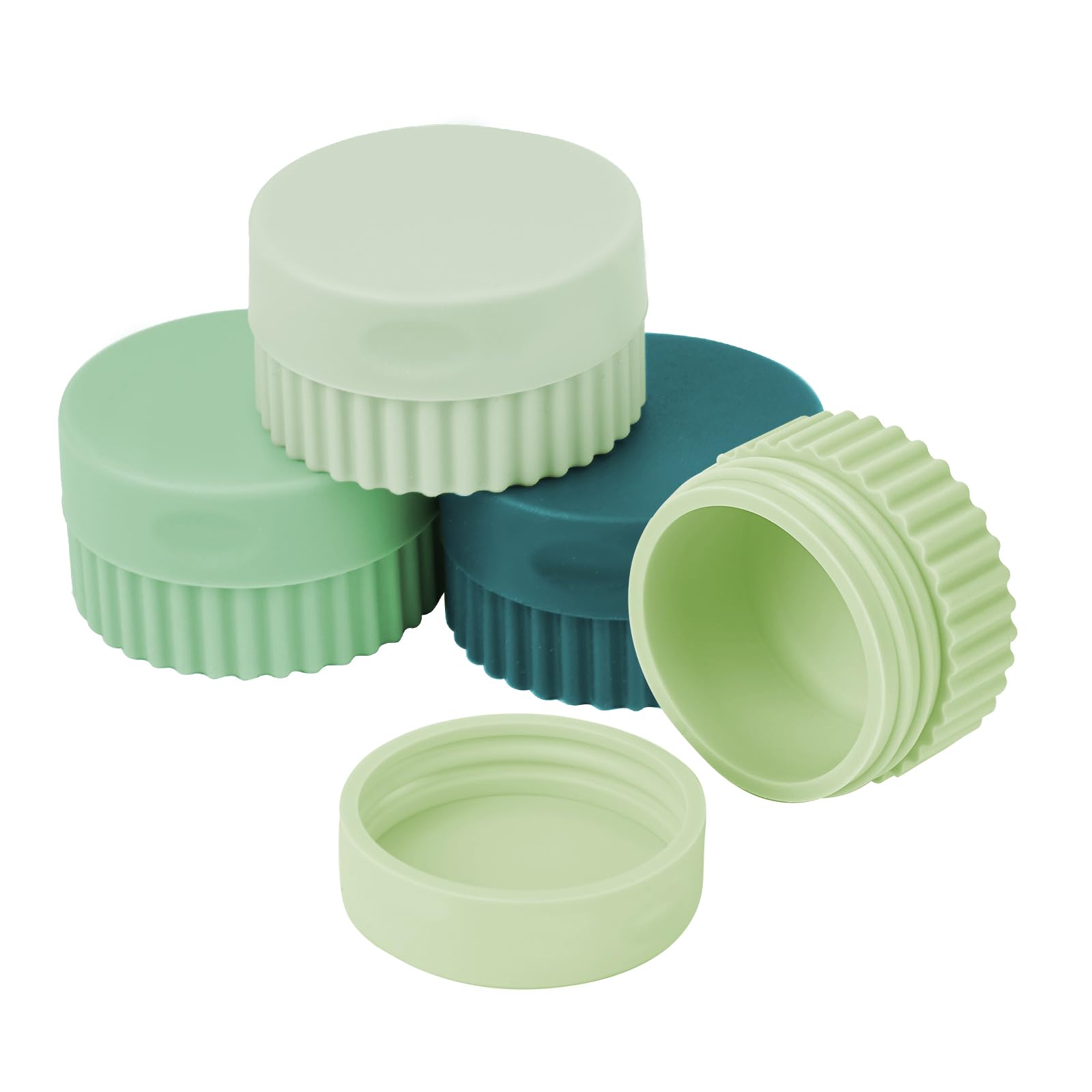 Adorila 4 Pcs Silicone Cream Jar with Lids