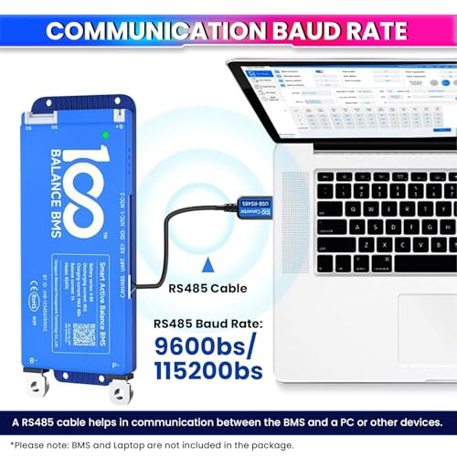 Image of amiciSolar RS485 to USB Cable for DALY BMS | Data Transfer Cable with 9600bps /115200bs Baud Rate for PC & Device Communication